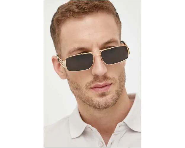 Versace ochelari de soare barbati, culoarea auriu