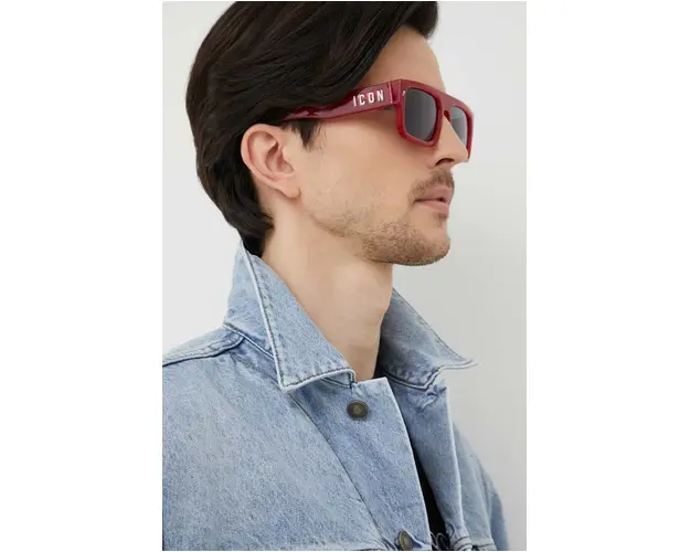 DSQUARED2 ochelari de soare barbati, culoarea rosu
