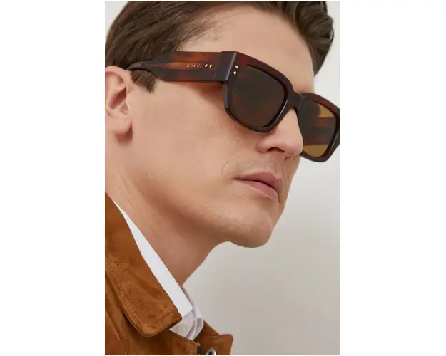 Gucci ochelari de soare barbati, culoarea maro