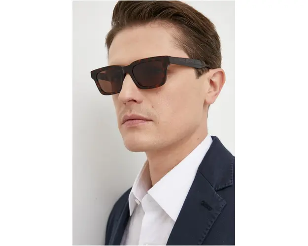 Alexander McQueen ochelari de soare barbati, culoarea maro
