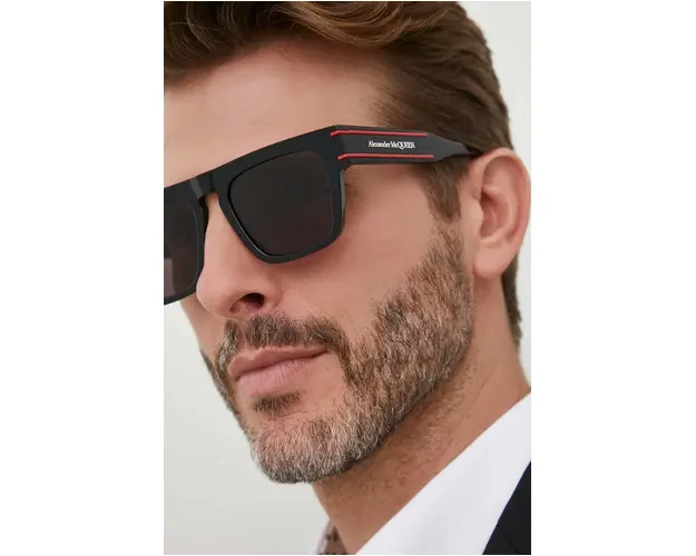 Alexander McQueen ochelari de soare barbati, culoarea negru