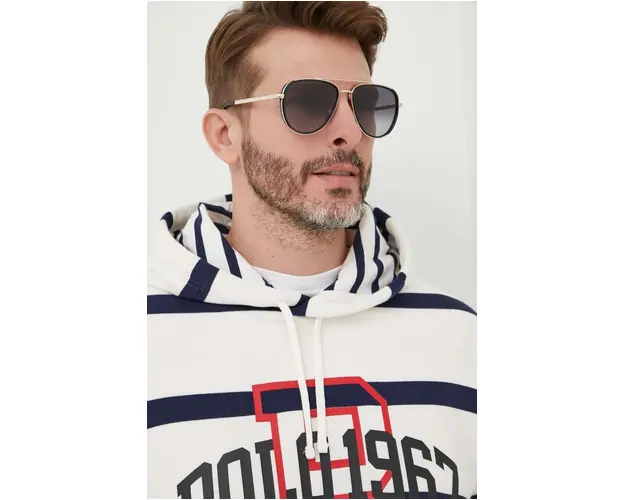 David Beckham ochelari de soare barbati, culoarea auriu
