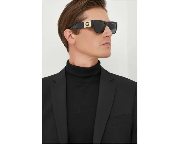 Versace ochelari de soare barbati, culoarea negru
