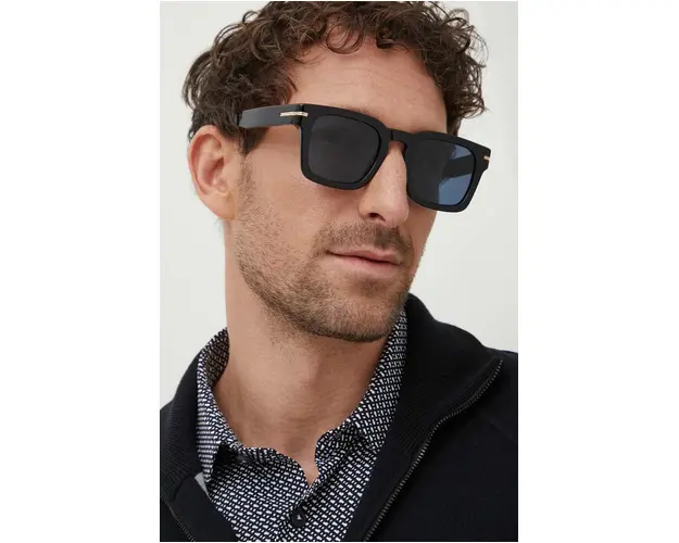 BOSS ochelari de soare barbati, culoarea negru, BOSS 1625 S