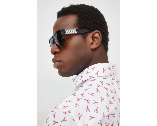 Moschino ochelari de soare barbati, culoarea negru