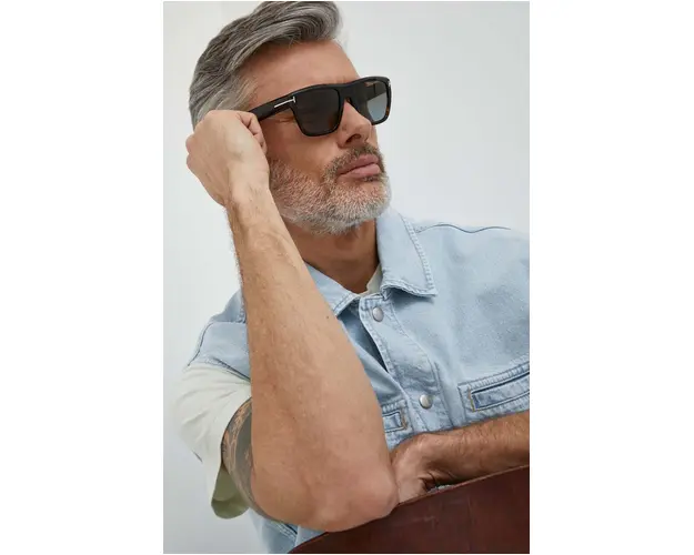 Tom Ford ochelari de soare barbati, culoarea maro, FT1077_5552F