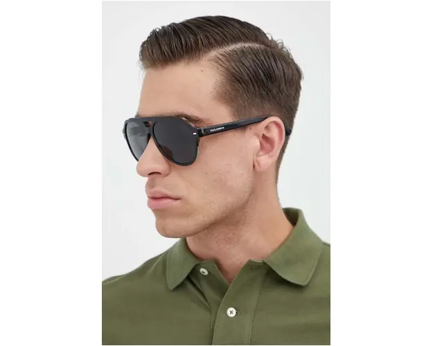 Dolce & Gabbana ochelari de soare barbati, culoarea negru, 0DG4452