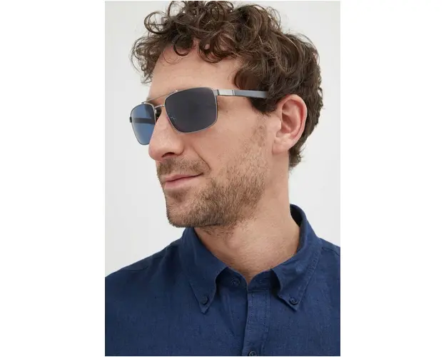 Ray-Ban ochelari de soare barbati, culoarea argintiu, 0RB3737