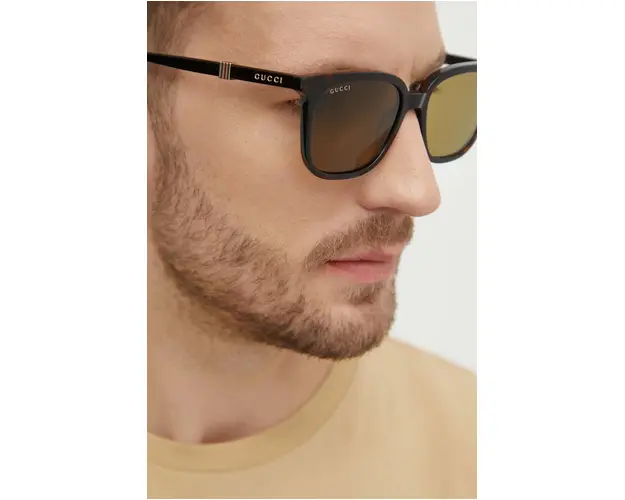 Gucci ochelari de soare barbati, culoarea verde, GG1493S