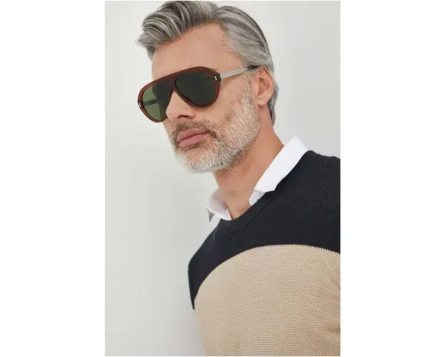 Gucci ochelari de soare barbati, culoarea maro