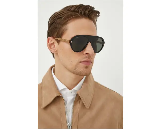 Gucci ochelari de soare barbati, culoarea negru