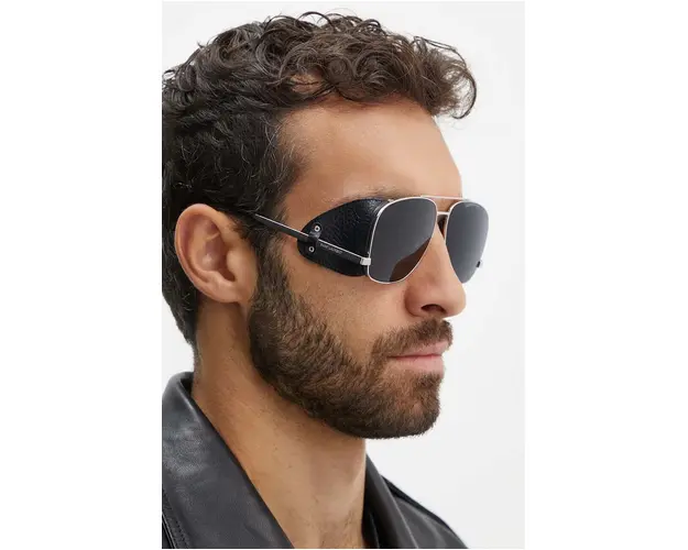 Saint Laurent ochelari de soare barbati, culoarea gri, SL 653 LEON