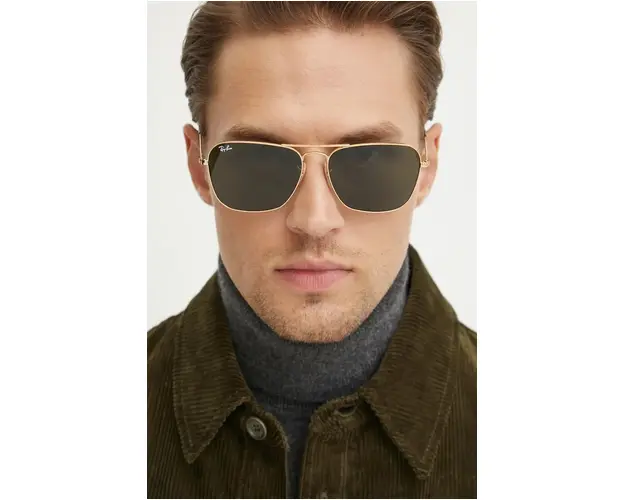 Ray-Ban ochelari de soare CARAVAN culoarea auriu, 0RB3136