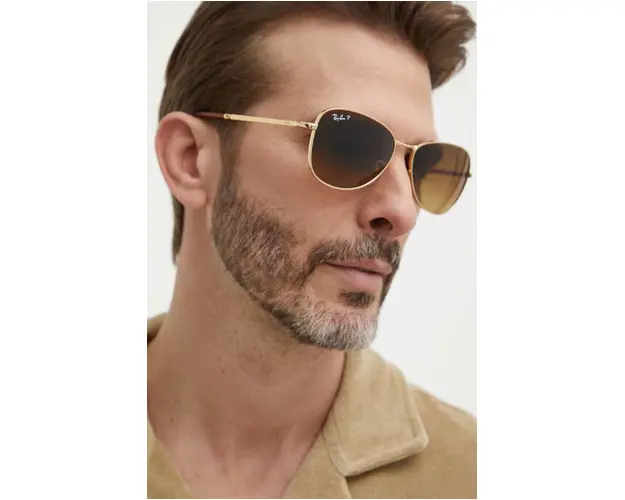 Ray-Ban ochelari de soare culoarea auriu, 0RB3733