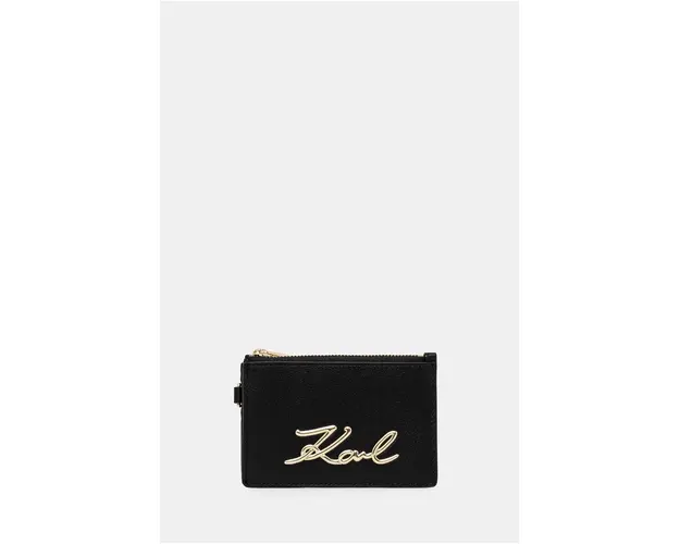 Karl Lagerfeld carcasa din piele culoarea negru, 246W3295