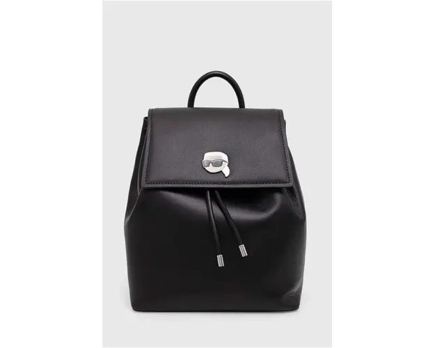 Karl Lagerfeld ghiozdan de piele femei, culoarea negru, mic, cu imprimeu