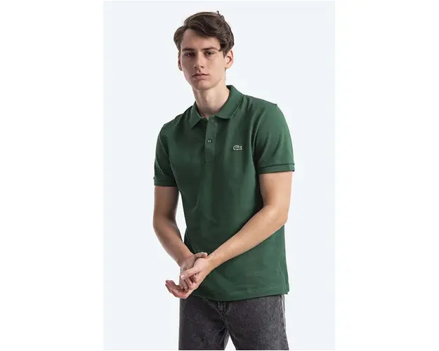 Lacoste polo de bumbac PH4012 132 culoarea verde, uni PH4012.132-132
