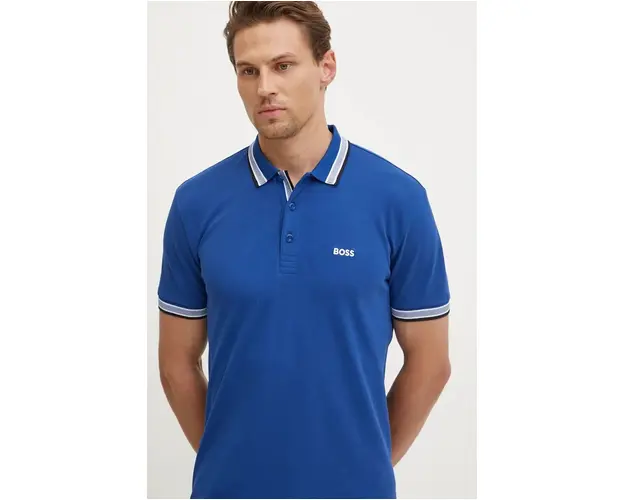 Boss Green polo de bumbac neted, 50469055