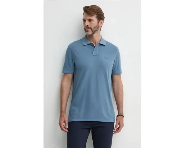 Boss Orange polo de bumbac neted, 50507813