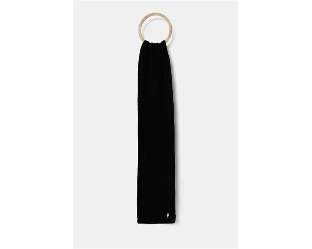 Karl Lagerfeld esarfa din amestec de lana culoarea negru, melanj, 246W3306