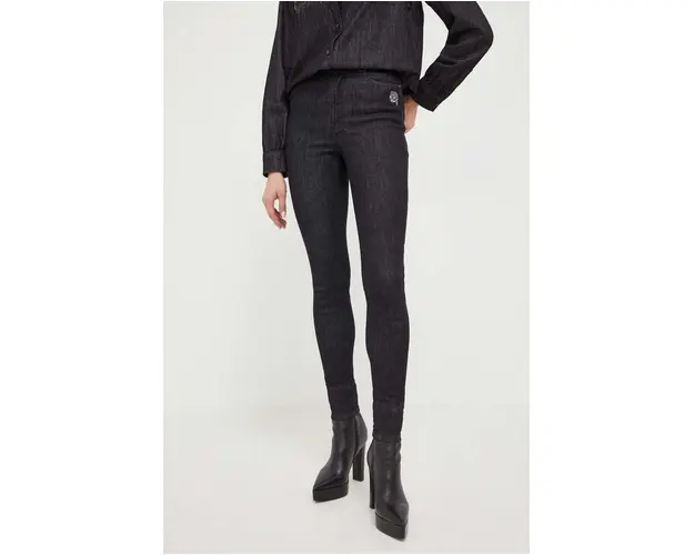 Karl Lagerfeld jeansi femei, culoarea negru