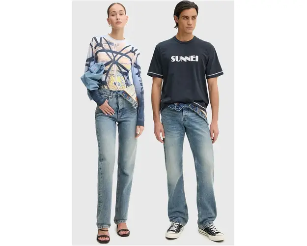 Y/Project jeansi EVERGREEN ASYMMETRIC JEANS 207PA001