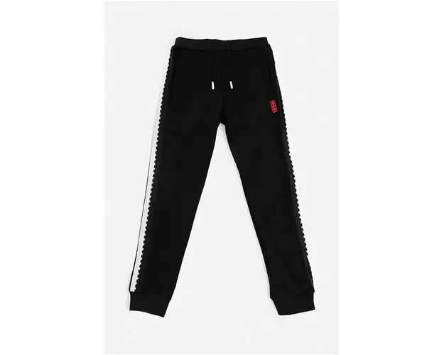 Lego pantaloni de trening pentru copii culoarea negru, cu imprimeu, Spodnie Lego Wear Sweatpants 11010402 568