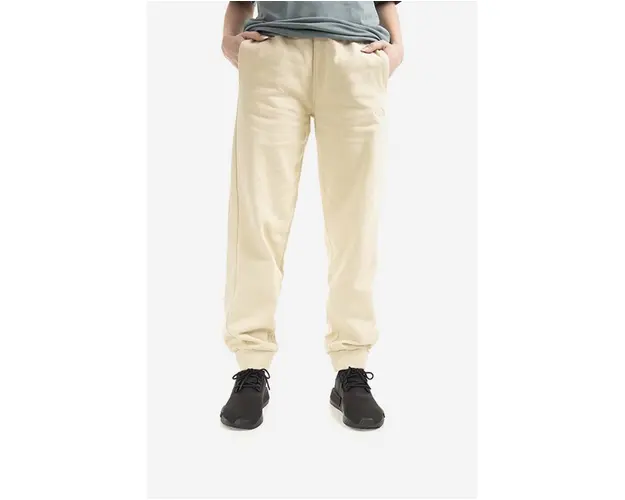 The North Face pantaloni de trening din bumbac Oversized Jogger culoarea bej, uni NF0A5IGE-3X4