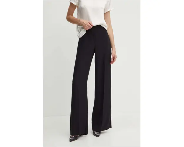 MAX&Co. pantaloni femei, culoarea negru, drept, high waist, 2418131034200 2418130000000