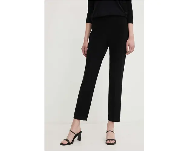 Joseph Ribkoff pantaloni femei, culoarea negru, drept, medium waist, 143105