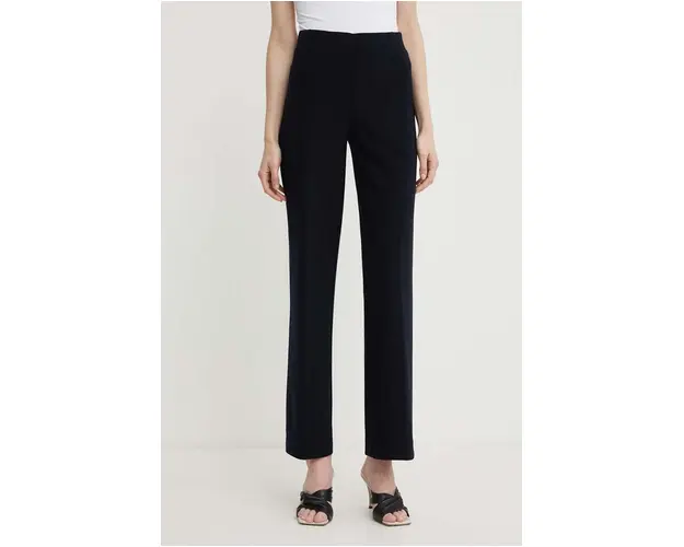 Joseph Ribkoff pantaloni femei, culoarea albastru marin, drept, high waist, 153088