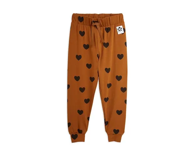 Mini Rodini pantaloni de trening pentru copii culoarea maro, modelator