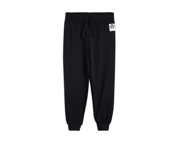 Mini Rodini pantaloni de trening pentru copii culoarea negru, neted