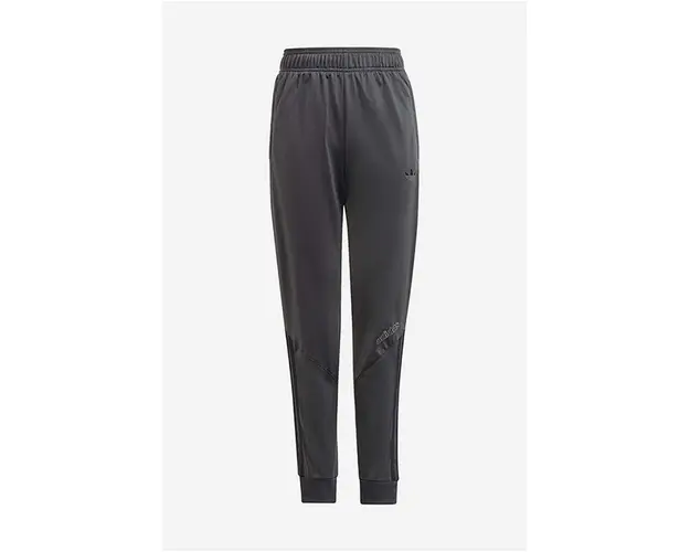adidas Originals pantaloni de trening pentru copii culoarea gri, neted