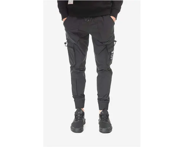 Alpha Industries pantaloni Jogger barbati, culoarea negru, cu fit cargo 108203.03-black