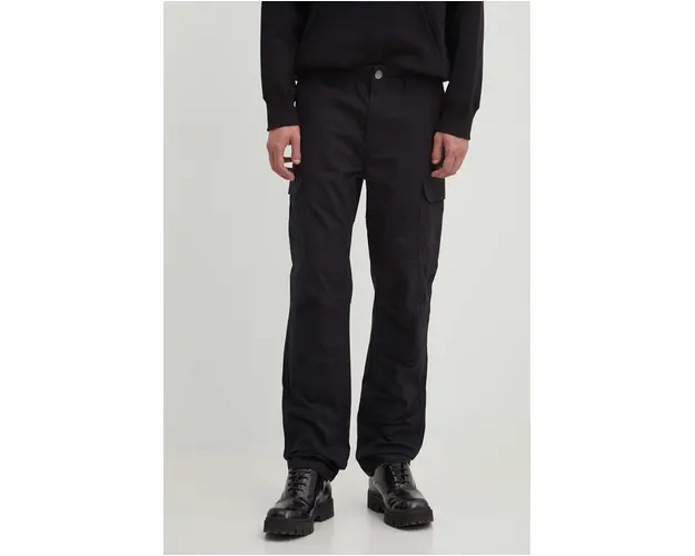 Dickies pantaloni de bumbac culoarea negru, cu fit cargo DK0A4XDUBLK-BLACK