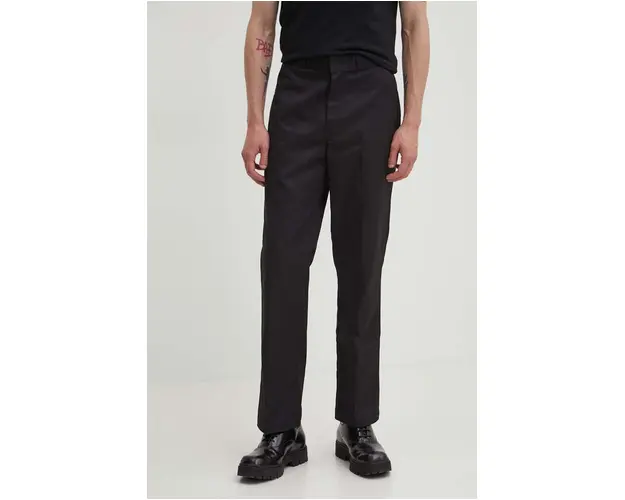 Dickies pantaloni DK000874 barbati, culoarea negru, drept DK000874-BLACK