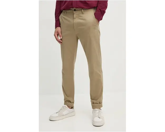 Boss Orange pantaloni barbati, culoarea maro, cu fason chinos, 50510917