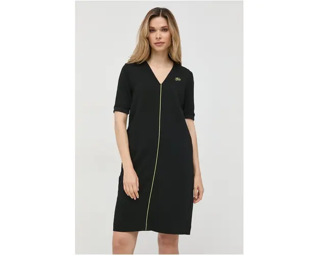 Karl Lagerfeld rochie culoarea negru, mini, drept