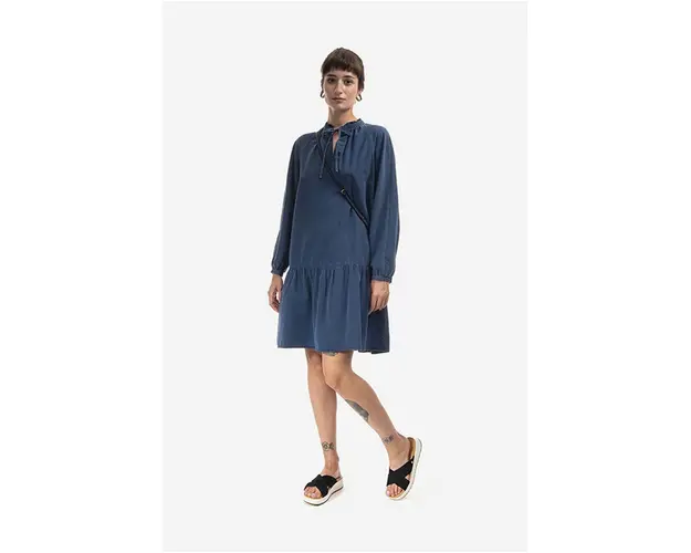 A.P.C. rochie culoarea bleumarin, mini, evazati COEYL.F05944-INDIGOWASH