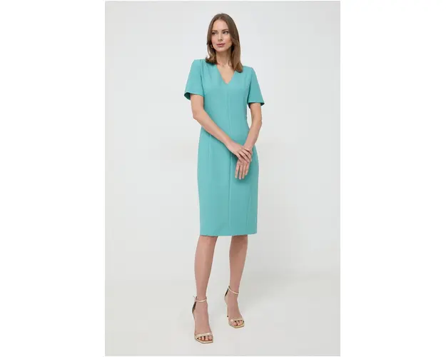BOSS rochie culoarea verde, mini, mulata 50490044