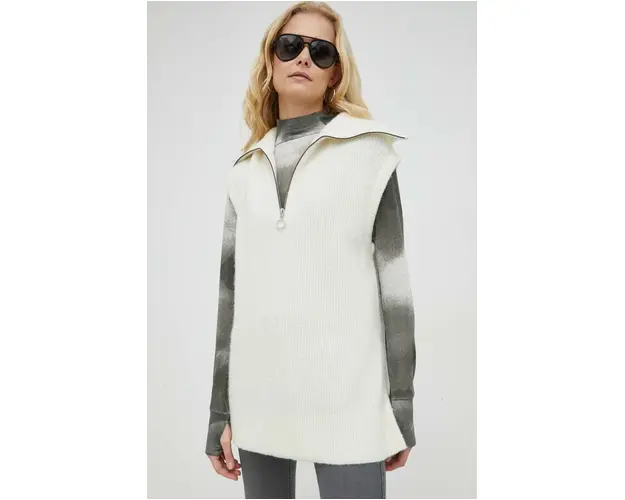 Marc O'Polo vesta de lana Denim femei, culoarea bej, cu guler