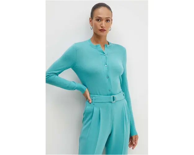 BOSS cardigan din lana culoarea turcoaz, light, 50492552