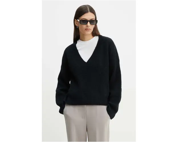 Gestuz pulover femei, culoarea negru, 10909332