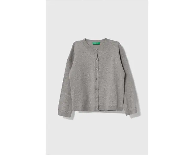 United Colors of Benetton cardigan copii culoarea gri, light