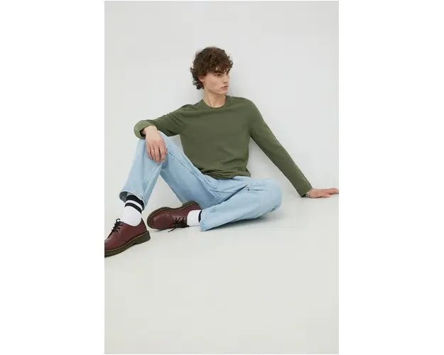 Marc O'Polo pulover de bumbac barbati, culoarea verde, light