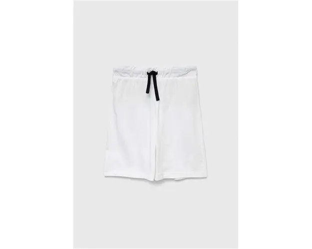 United Colors of Benetton pantaloni scurti din bumbac pentru copii culoarea alb, talie reglabila