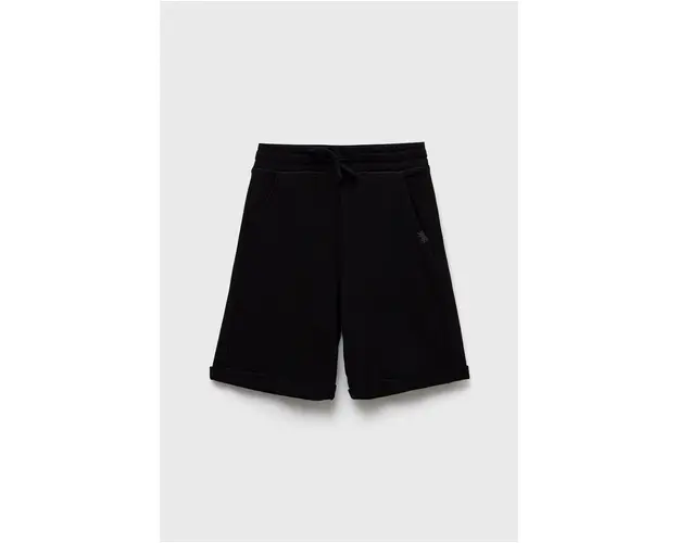 United Colors of Benetton pantaloni scurti din bumbac pentru copii culoarea negru, talie reglabila