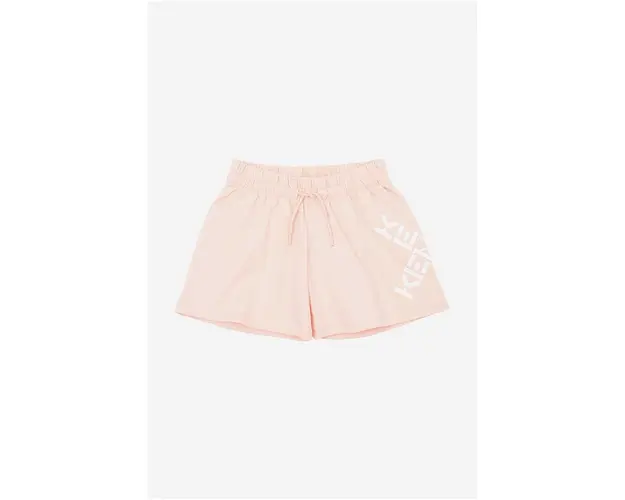 Kenzo Kids pantaloni scurti copii culoarea roz, talie reglabila