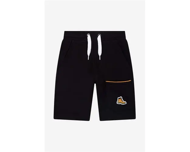 Timberland pantaloni scurti copii Bermuda Shorts culoarea negru, neted, talie reglabila